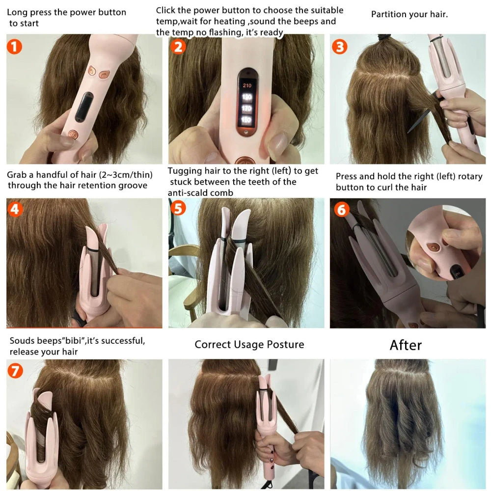 Automatic Negative Ion Hair Curler