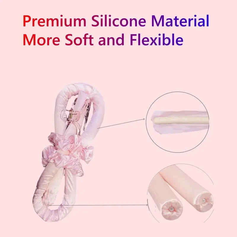 Heatless Hair Curler With Satin Bonnet Set