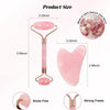 Rose Quartz Jade Roller Gua Sha Set