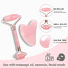 Rose Quartz Jade Roller Gua Sha Set