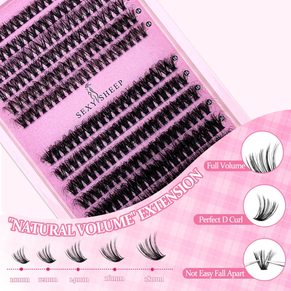 Foxy Cluster Lashes with Glue