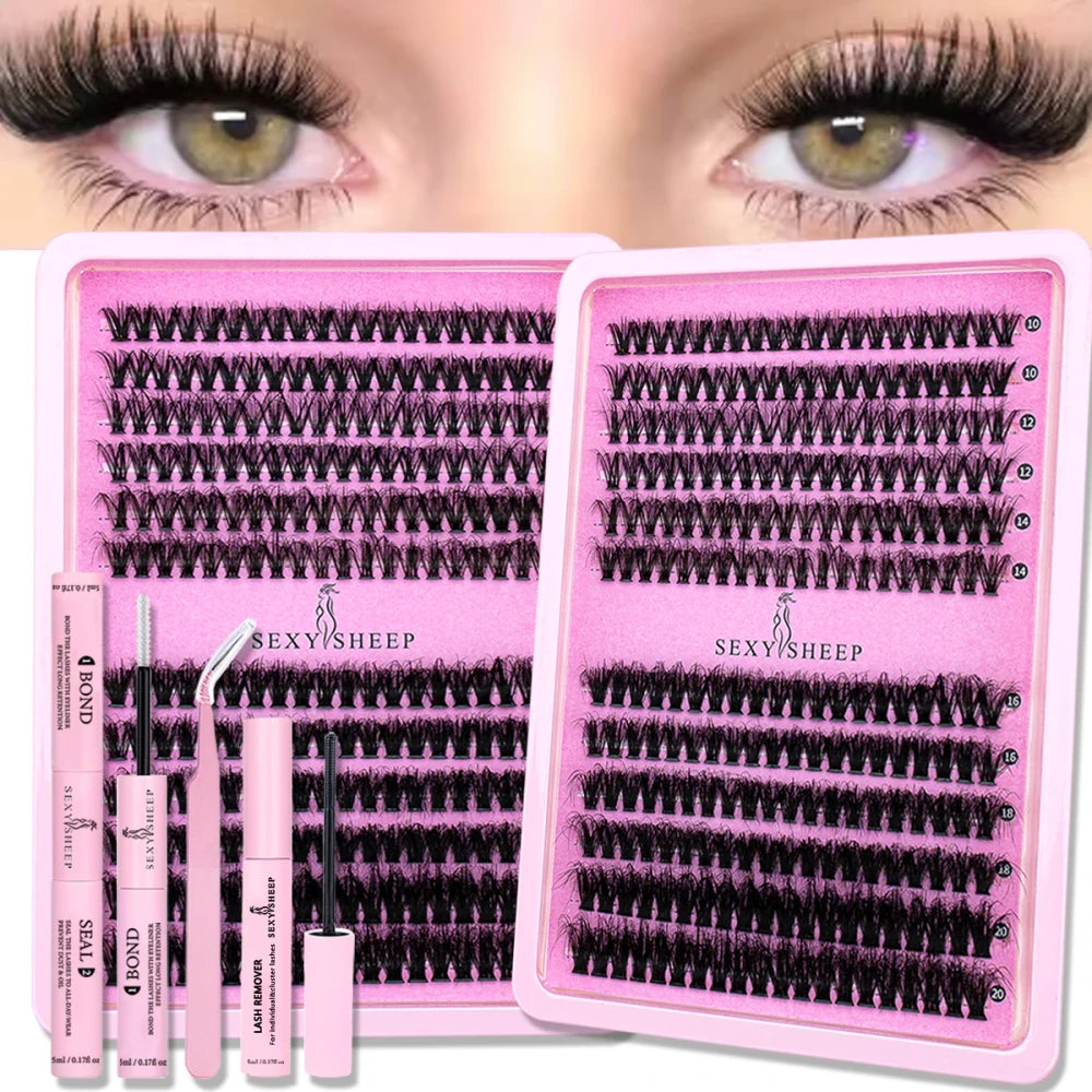 Foxy Cluster Lashes with Glue
