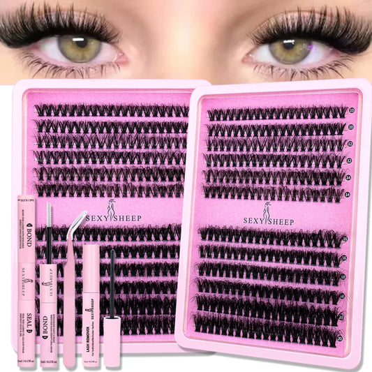 Foxy Cluster Lashes with Glue