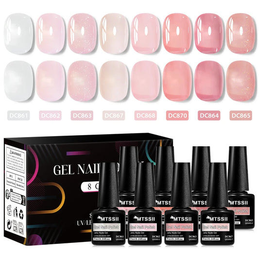 Translucent Jelly Gel Nail Polish Set
