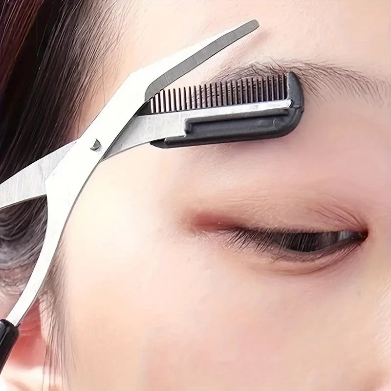 Eyebrow Trimming Scissors With Comb